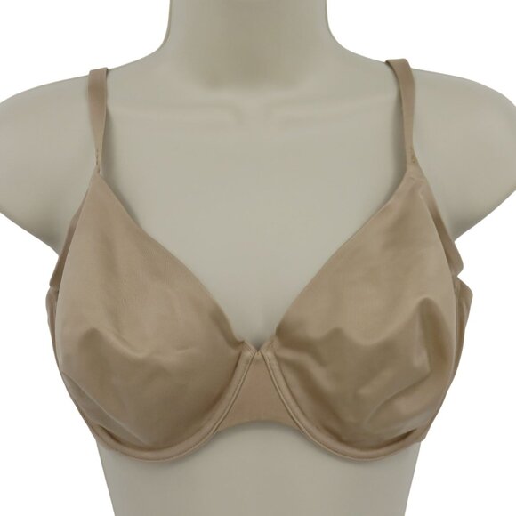 Victorias Secret 34DD Biofit Unlined Full Coverage Bra Beige Underwire Women - Picture 1 of 13